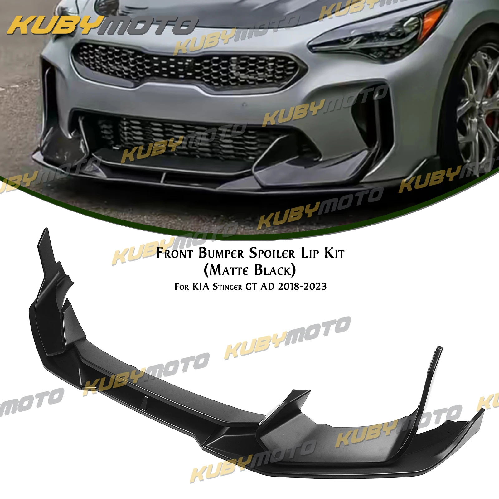Front Bumper Spoiler Splitter Side Corner Canards Cover Air Vent Intake Trim For KIA Stinger GT AD 2018-2023 Lower Blade Kit