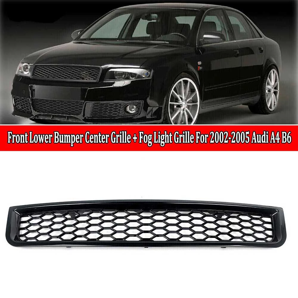 

Передняя сотовая решетка радиатора для Audi A4 B6 2002-2005, сотовая сетка, решетка радиатора переднего бампера автомобиля