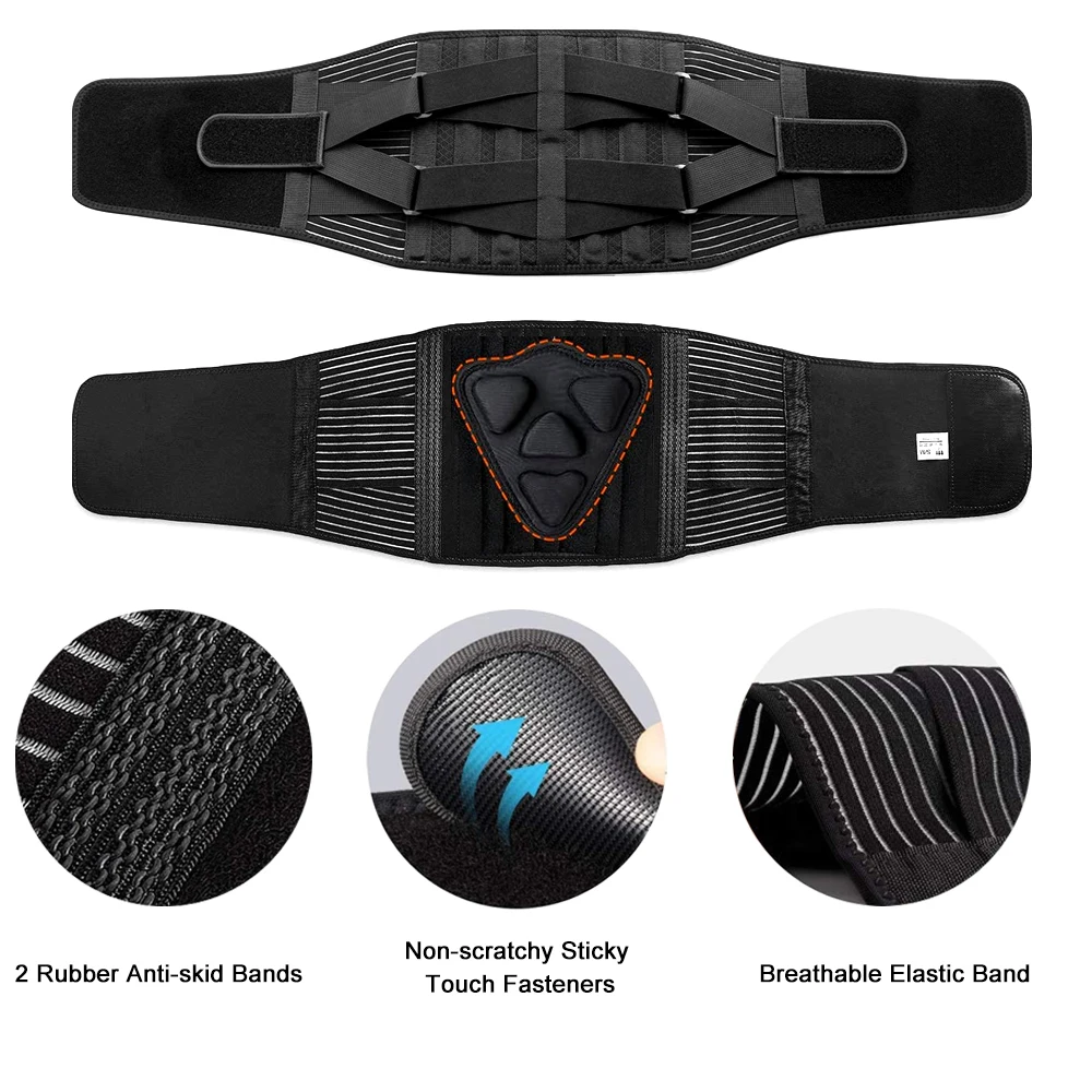 1 Pcs Adjustable Back Support Belt with 6 Stays&Lumbar Pad Breathable Waist Support Back Brace for Herniated Disc,Scoliosis