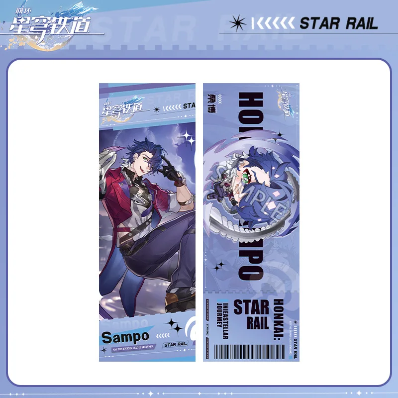 Anime Game Honkai: Star Rail Cosplay Mascotte Bookmark Tweezijdig Vergulde Laserticket Cartoon Versieren Kaart Verjaardag Kerstmis Cadeau