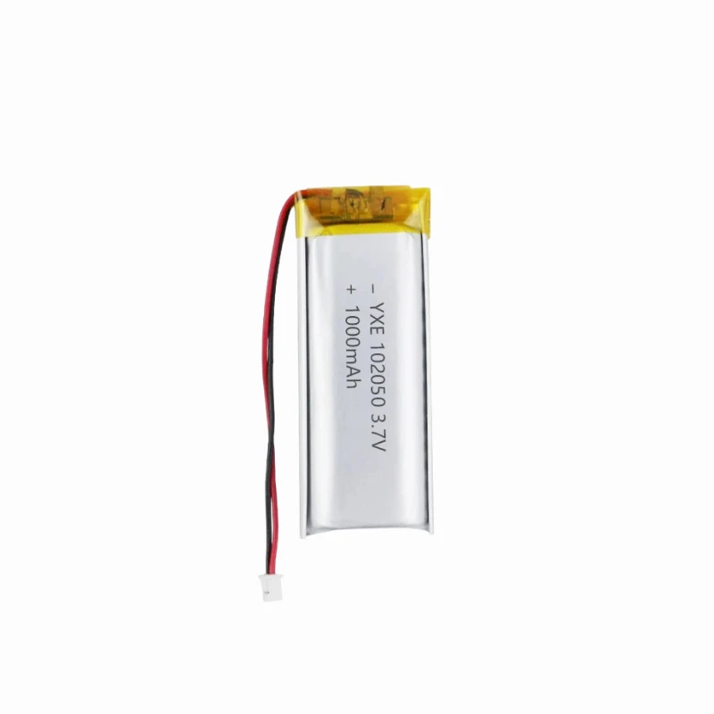 102050 3.7V 1000mAh Polymer Lithium Rechargeable Battery with JST PH2.0 Plug, High Capacity for Camera GPS Navigator MP5 Headset