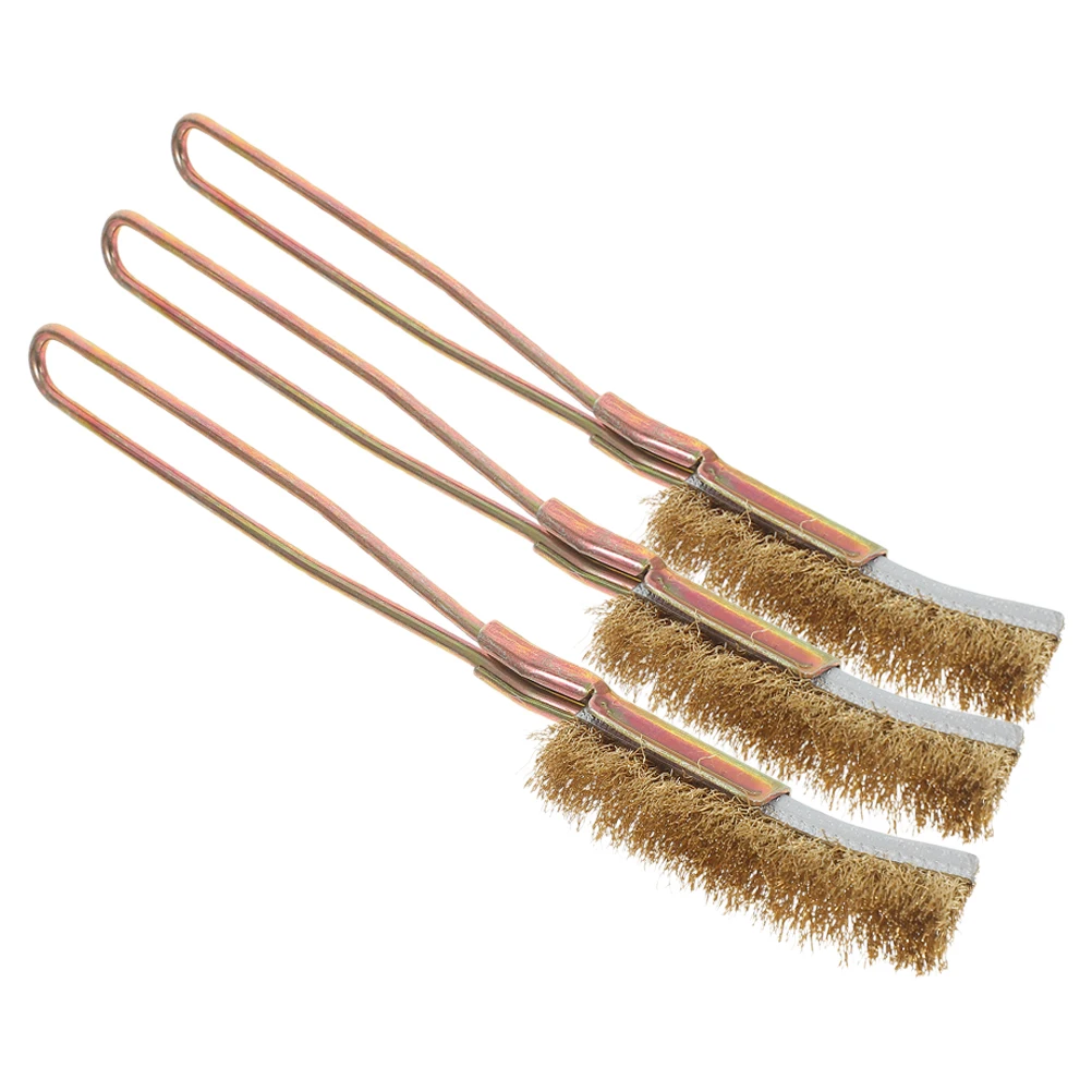 

3pcs Rust Brush Heavy Duty Wire Cleaning Tool Steel for Car Kitchen Multifunctional Detachable Groove Metal Scrub Parts Cleaner
