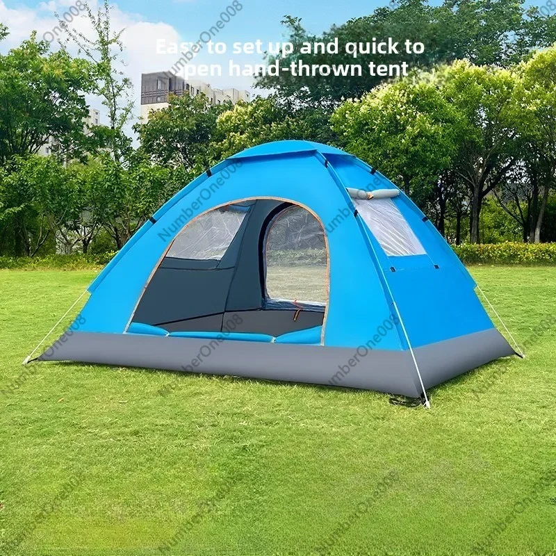 2-3 Person Pop Up Tent Automatic Instant Tent Camping Portable Double Window Sun Shelter For Beach Cycling