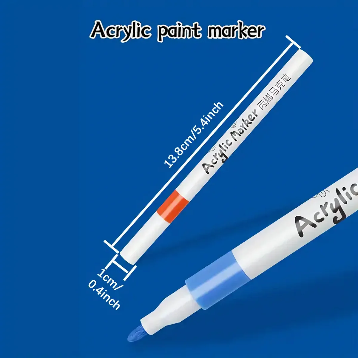 48-Color Acrylic Marker pens Set - Ideal for Rock, Glass, and Multi-Surface Painting - No Bleeding