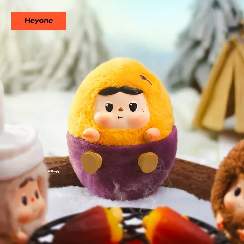 Hyeone 따뜻한 BAOBAO 난로 옆 티 파티 시리즈 비닐 블라인드 박스 추측 가방 원래 장난감 인형 애니메이션 그림 데스크탑 장식품 선물