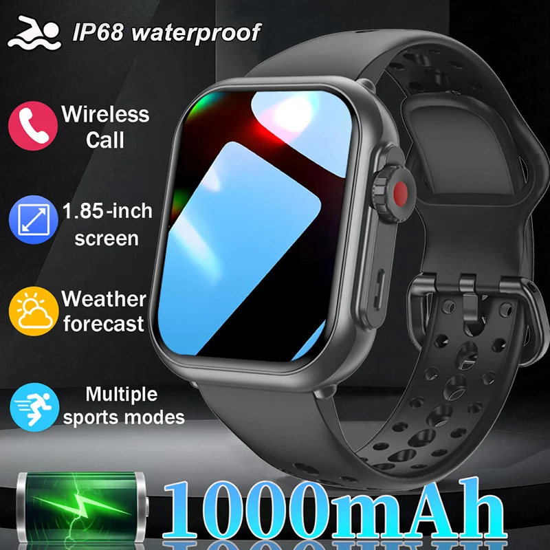 

2025 New Smartwatch Ultra2 Men Women 1000mAh AMOLED Heart Rate Sport Bluetooth Call IP68 Waterproof Smart Watch For iOS Android