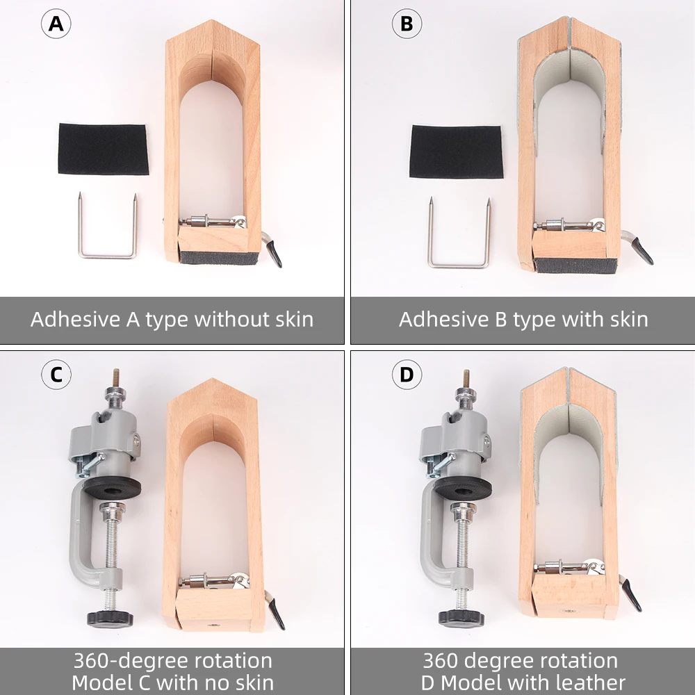 QJH skórzane szwy kucyk obrót o 360° uniwersalna obrotowa regulacja skóra szybkie szycie drewniany zacisk narzędzia kaletnicze