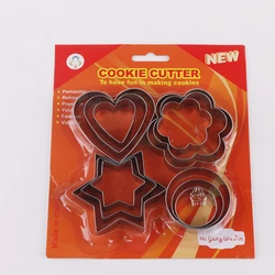 12pcs/set Stainless Steel Cookie Biscuit DIY Mold Star Heart Round Flower Shape Cutter Baking Mould  Tools