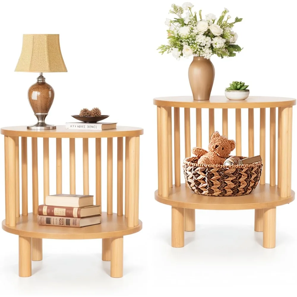 

Комплект из 2-х прикроватных столиков для гостиной, приставные столики для небольших помещений, прикроватные тумбочки для спальни