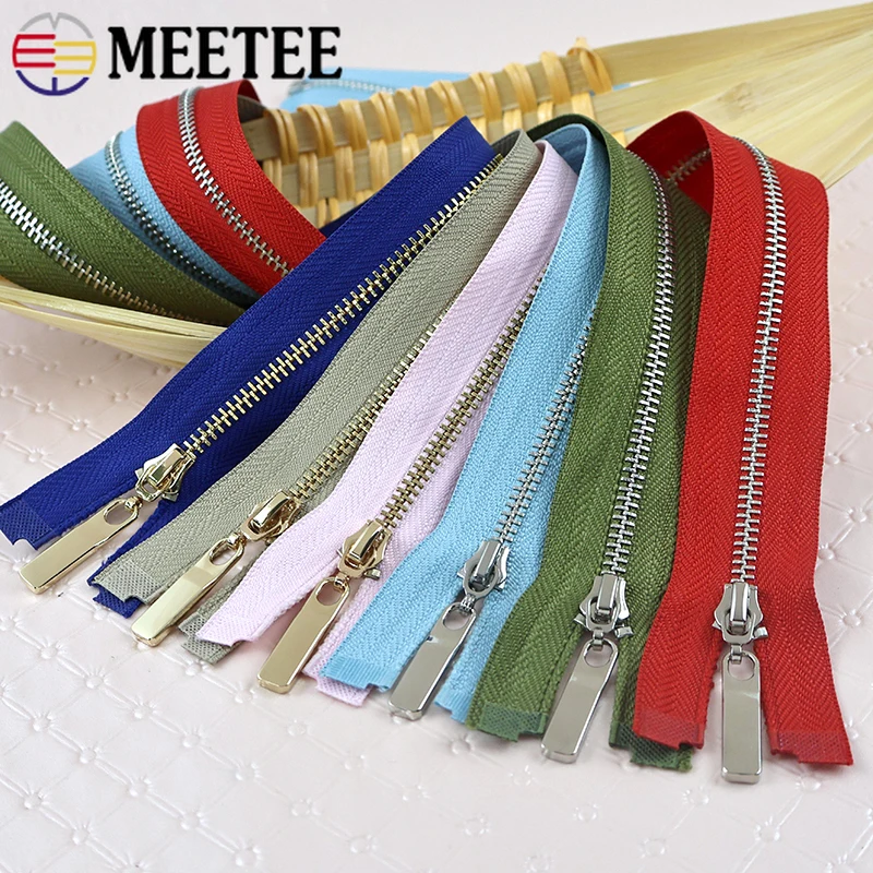 

5/10Pcs 3# Metal Zippers Pants Jeans Replace Closure Zips Pocket Wallet 15-30cm Close-End Zipper Repair Kits Sewing Accessories