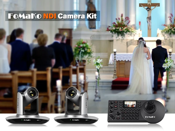 NDI PTZ Camera Bundle 20X Optical Zoom BN401 HDMI PTZ Camera And Controller Keyboard PTZ Camera Kit Bundle