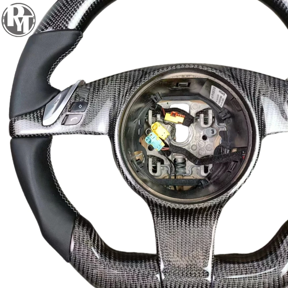 本物のカーボンファイバーステアリングホイール、ポルシェ カイエン、マカン、パナメーラ、911 車用ステアリングホイールに適しています
