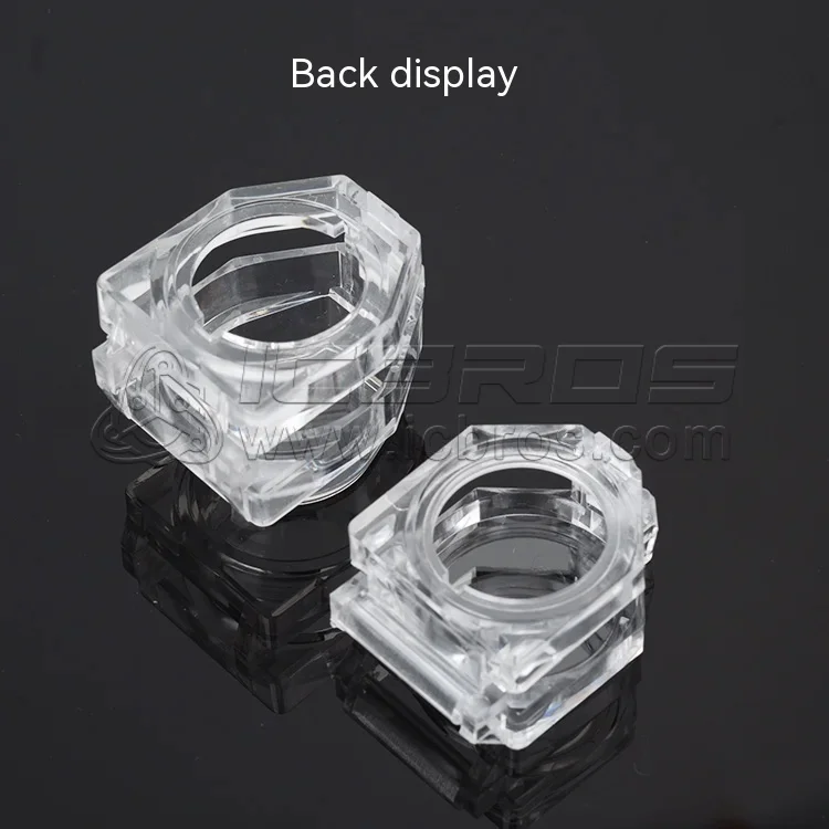 22mm Button Protective Cover Transparent Square Knob Switch Protective Flat Button Self Recovery High Button Accident Cap