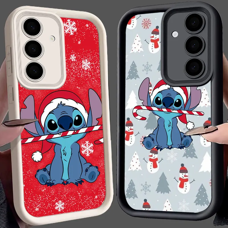 เคสโทรศัพท์ลายคริสต์มาสพร้อมตุ๊กตาหิมะ S25FE สำหรับ Samsung Galaxy S25 S24 S23 S22 S21 S20 FE Ultra Plus Note20 ป้องกันการกระแทก