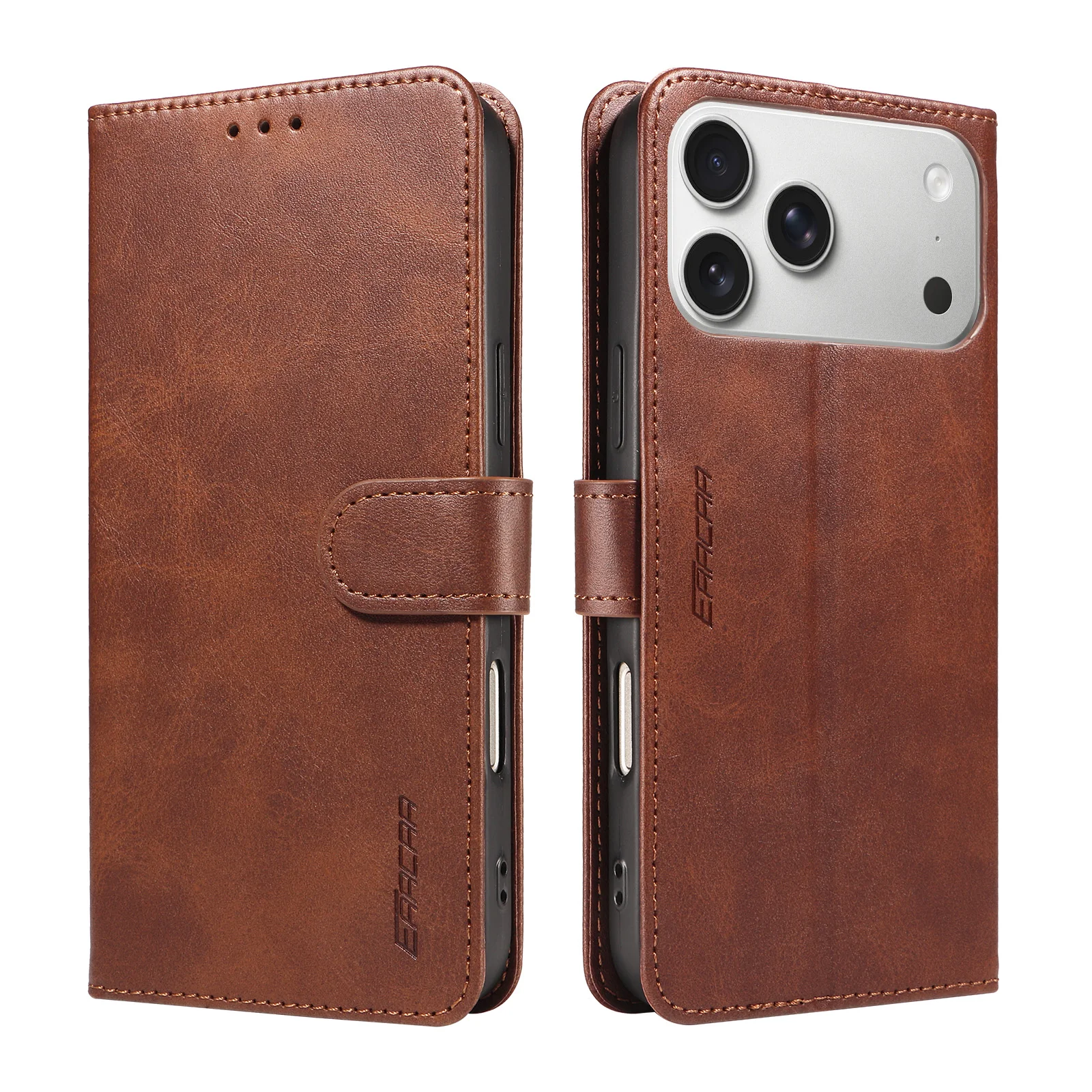 Faux Leather Phone Case for Samsung A56 A36 A26 A16 A15 A12 A06 A05 Light Luxury Phone Cover Built-in Stand Card Holder view 2