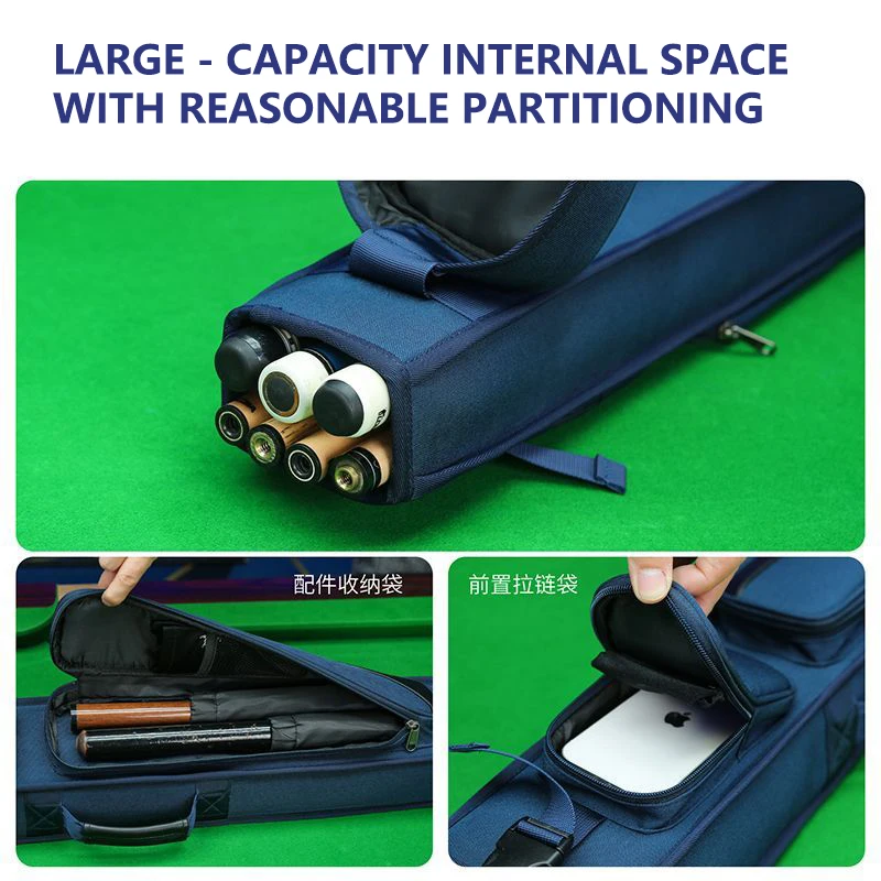 

Оптовая продажа, изготовленный на заказ Оксфорд, прочный 1/2 бильярдный кий, мягкая сумка для хранения клюшек, чехол для бильярдных киев