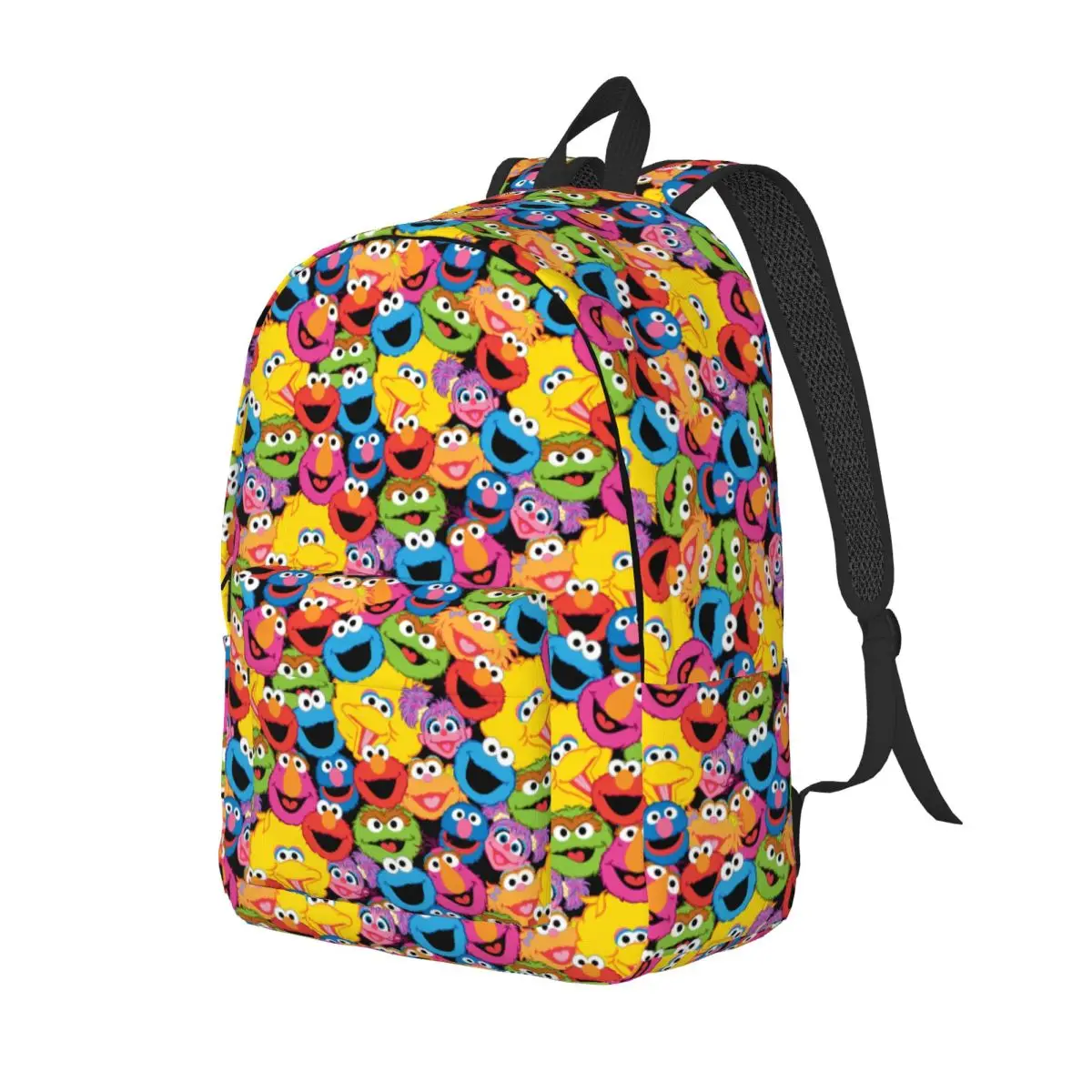 Sesame Streeted Character Faces Mochila para Crianças, Escola Estudantil Bookbag, Mochila Pré-Escolar, Primary Sports Bag, Meninos e Meninas