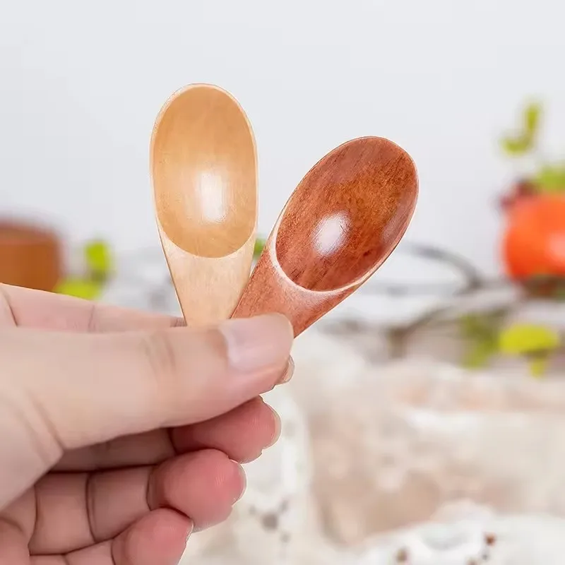 

Japanese Wood Mini Tea Spoon Short Handled Condiment Scoop Flatware Coffee Tea Small Sugar Spoon Coffee Spoon Kitchen Gadgets