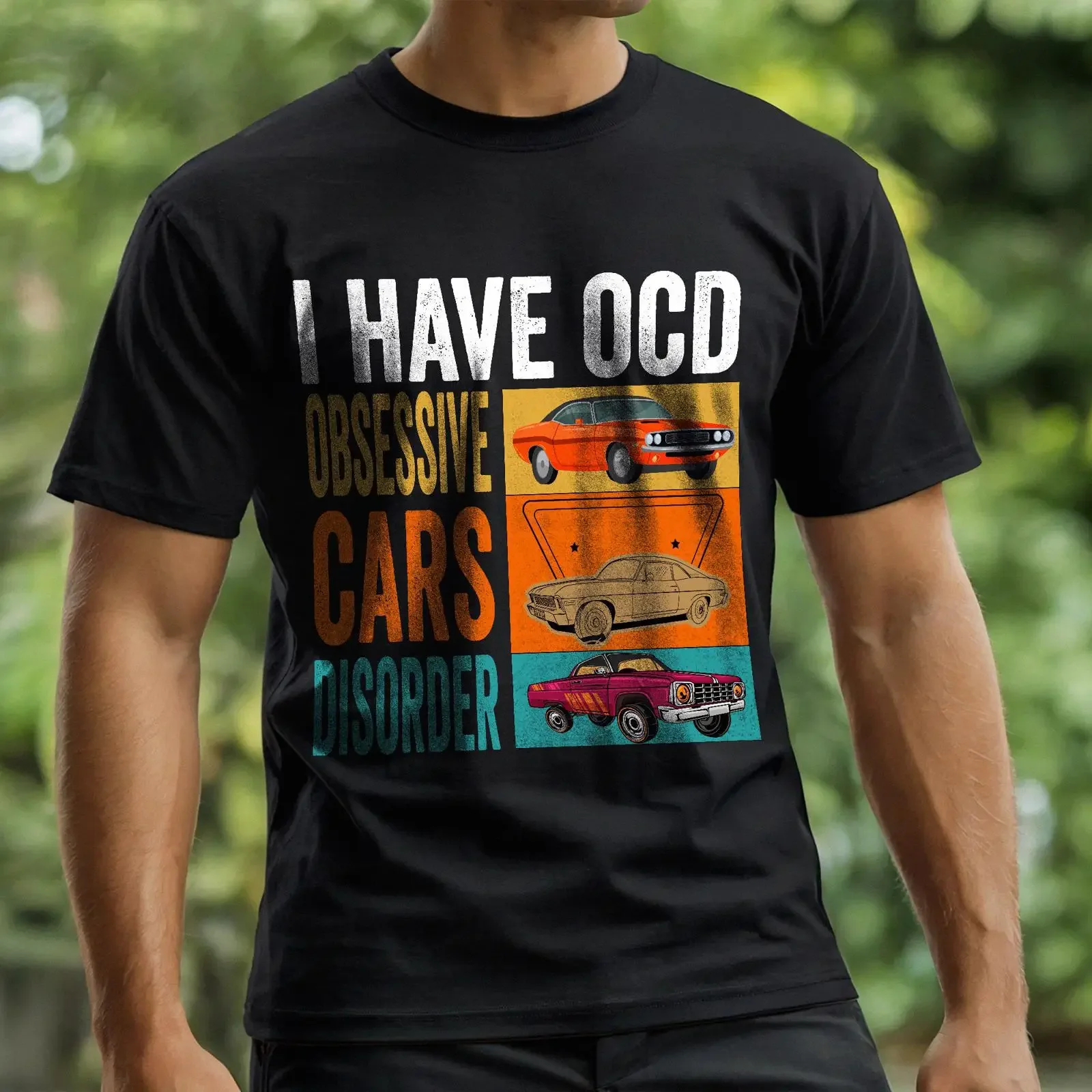 I Have OCD Obsessive Cars Disorder Funny Classic Car T Shirt Mechanic Dad Auto Enthusiast for Men Lovers vintage Washed
