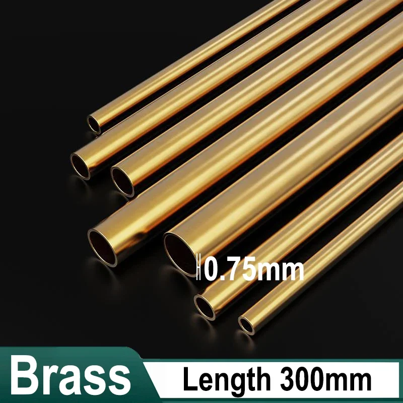 

1Pcs Brass Pipe Tube 1.5mm-10.5mm OD Hollow Capillary 300mm Length Straight Brass Tubing