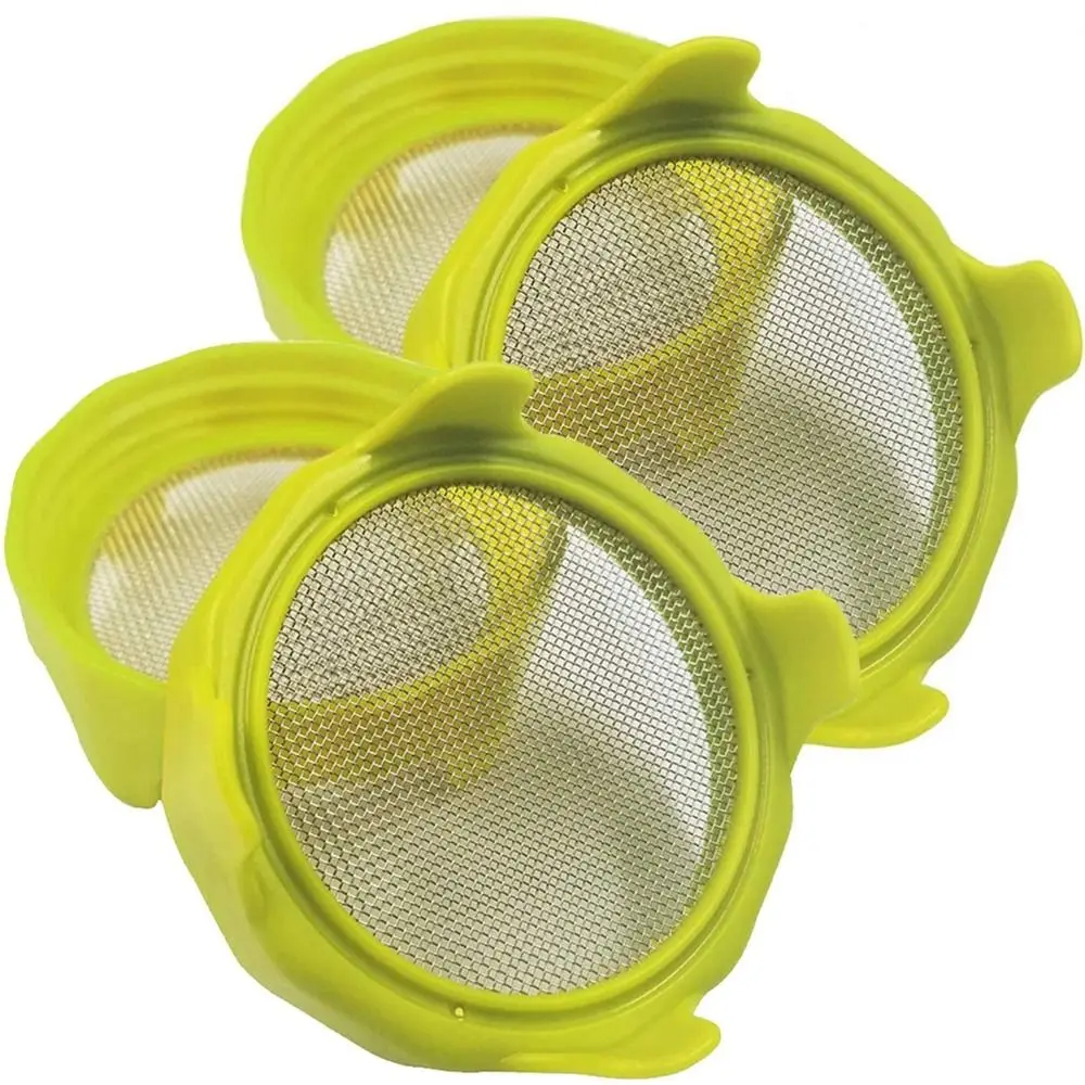 2pcs Garden Supplies Seed Growing Germination Wide Mouth Tool Sealing Ring Lid Strainer Sprouting Lid Mesh Sprout Cover