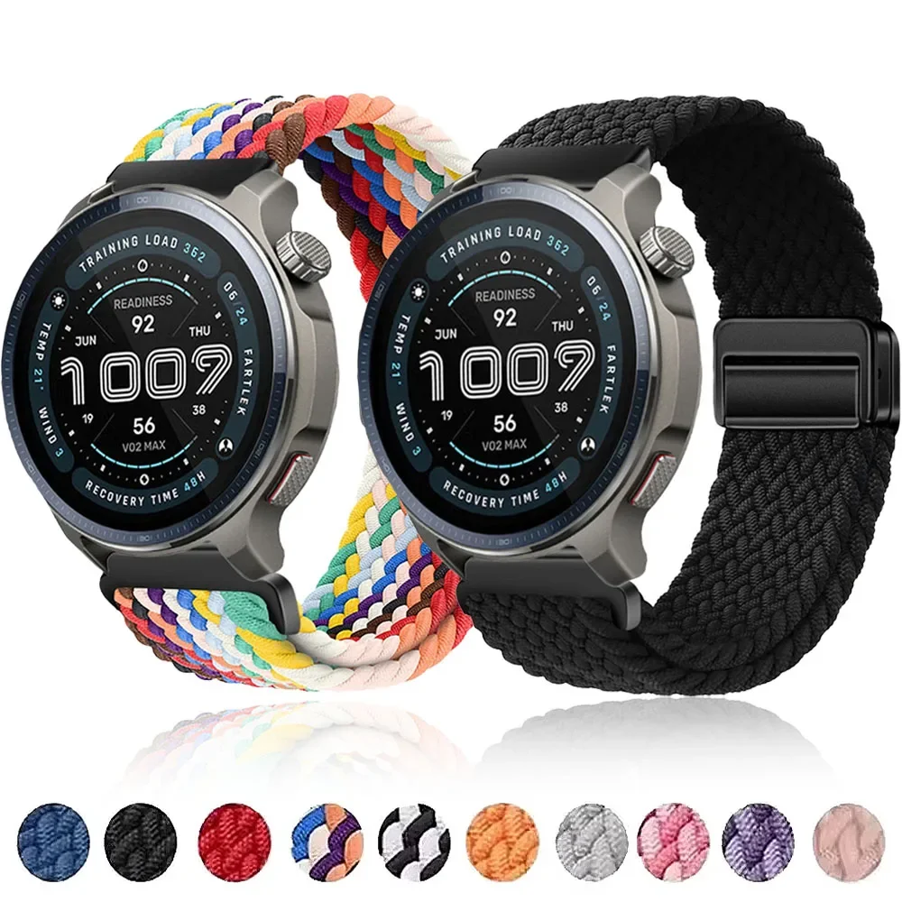 

20mm 22mm Nylon Strap for Amazfit Balance 2 1/Active 2/GTR 4/3 Pro Woven Breathable Bracelet for Amazfit Bip 6/5/GTS 4/Mini Band