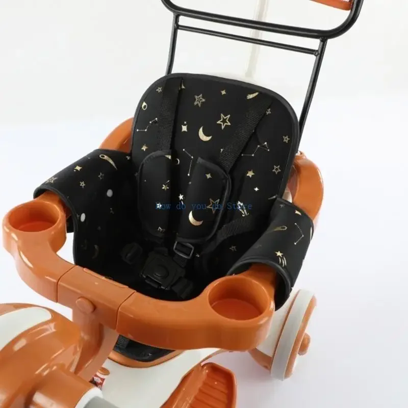 19QF خمس نقاط تسخير وسادة تنفس حزام حصيرة للرضع ركوب الخيل الطويلة #3