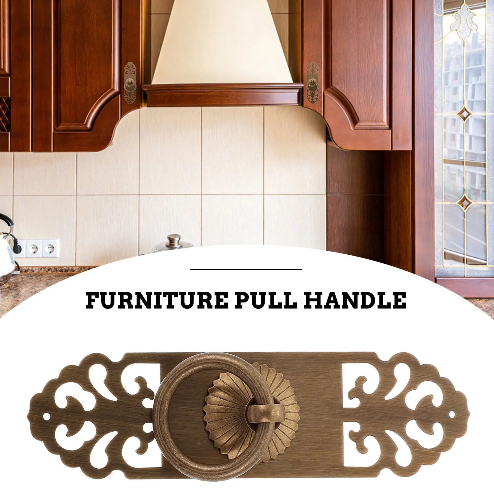 

Retro Copper Pull Handles Vintage Chinese Style Cabinet Knobs Drawer Solid Brass Furniture Hardware Wardrobe Bookcase