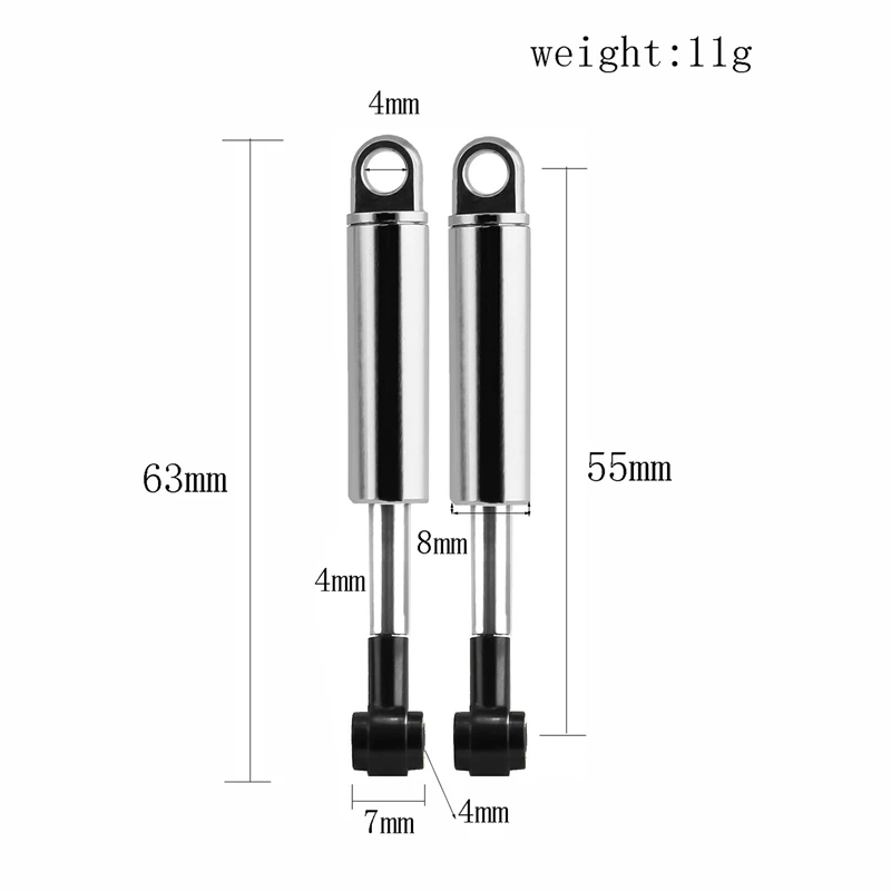 Metall Suspension Stoßdämpfer Für Tamiya 1/14 RC Auto Anhänger Lkw Upgrade Teile Zubehör