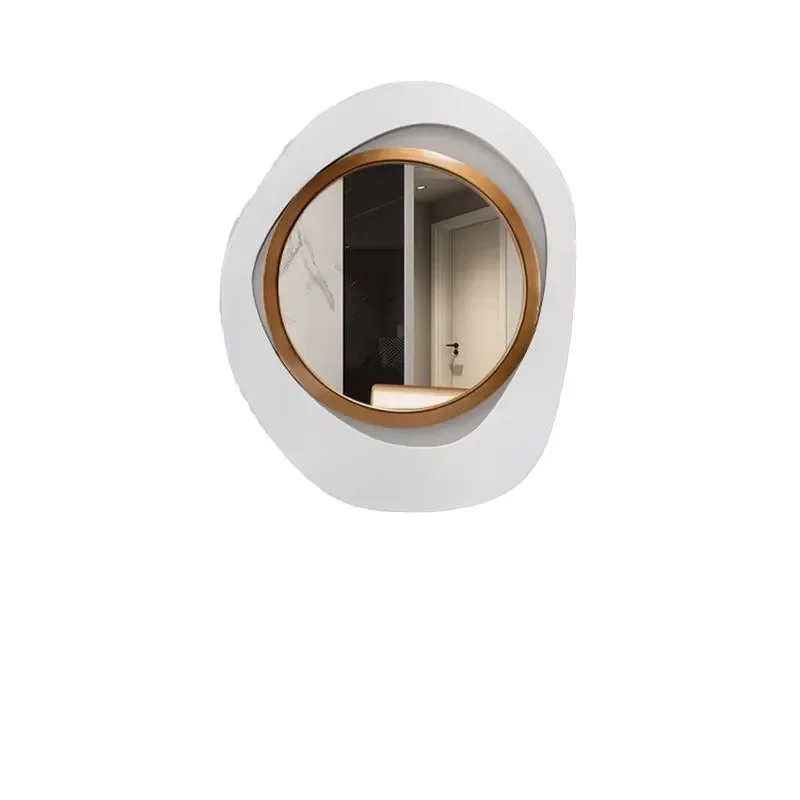 Nordic Modern Minimalist Wall Art 60x45cm Gold Mirror MDF Panel Luxury Creative Home Decor for Living Room Bedroom Birthday