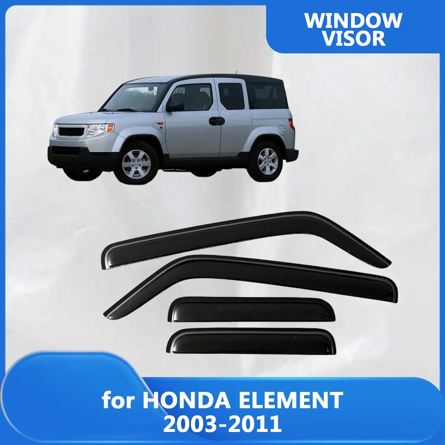 

Window Visor for HONDA ELEMENT 2003 2004 2005 2006 2007 2008 2009 2010 2011 Wind Deflectors Rain Guards Door Visor Vent Shades