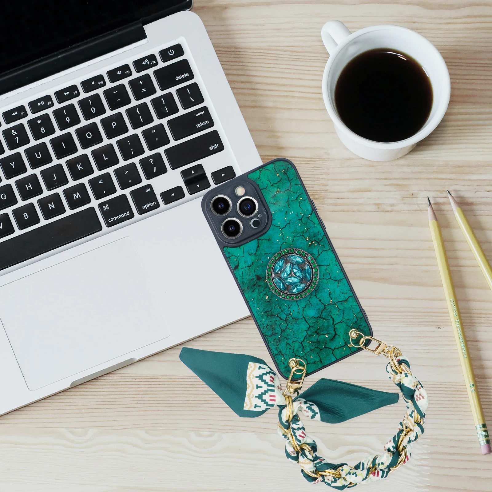 Designed for iPhone 14 Pro Max Case, Green Marble Pattern Silicone Shockproof iPhone 14 Pro Max Phone Case with [Soft Anti-Scrat