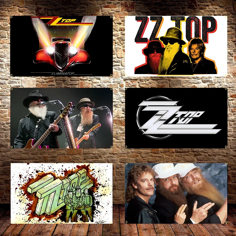 Personalized ZzTOP Band BannerFlag Polyester Printed Home or Outdoor Decoration flag