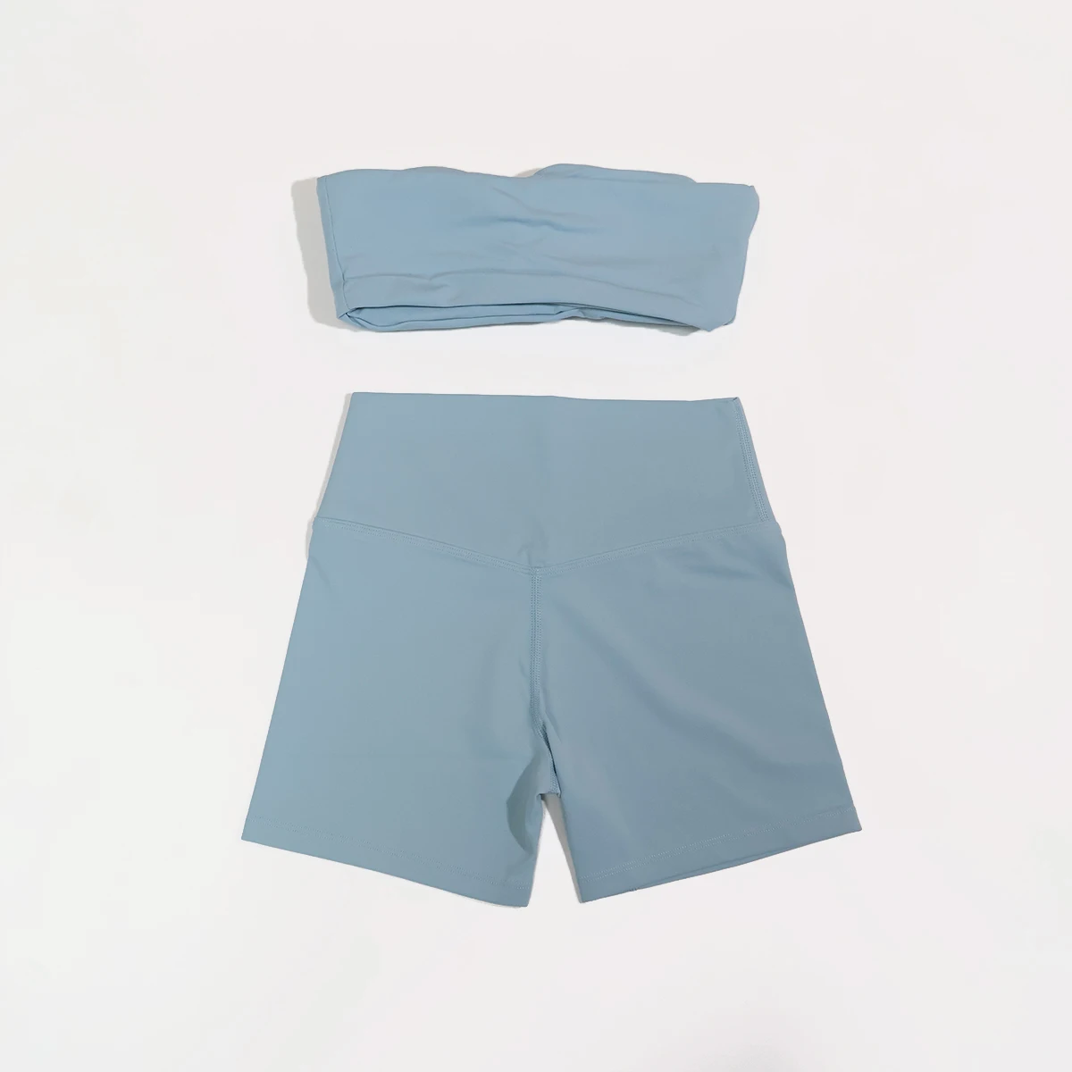 Sommerliches trägerloses Sport-BH- und Crop-Top-Set für Damen, Fitness, Yoga, Workout, Gym-Outfit, Deportivos Mujer, 2-teiliges Sportoutfit – Detail 23