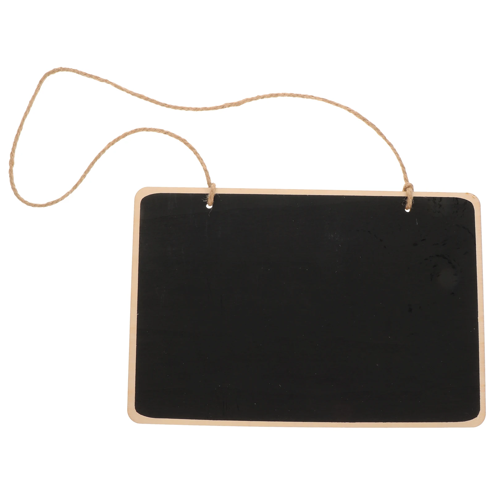 

1PCS Mini Wooden Chalkboard Sign Hanging Door Decor Erasable Message Board Hemp Rope Small Light Weight Wood