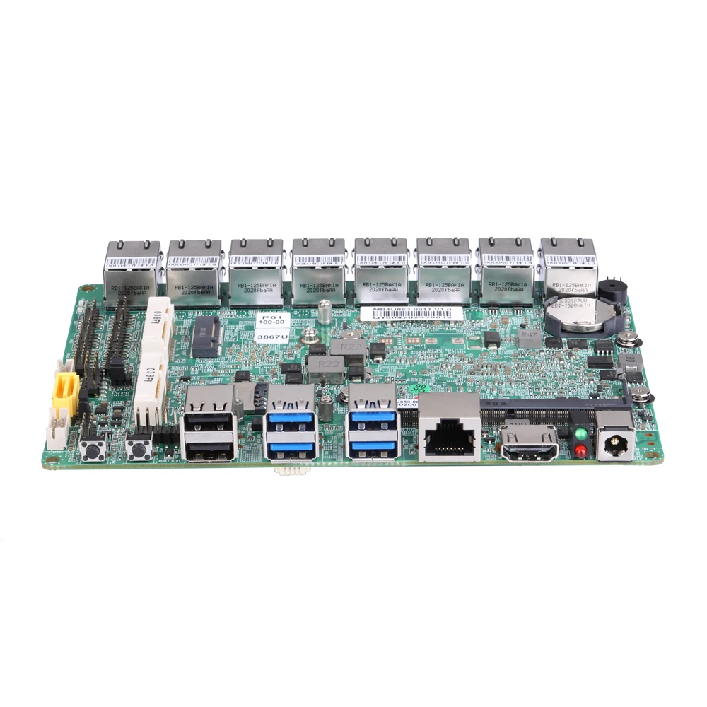 Qotom 8th Gen 3867U I3 8130U I5 8250U I7 8550U Processor 8*i211AT Gigabit LAN Network Server Mini Itx Motherboard