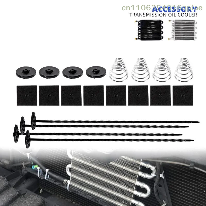 Electric Radiator Fan Tie Strap Mounting Kit Zip Ties Straps Tabs Springs For Car Air Conditioning Radiator Fan Accessories
