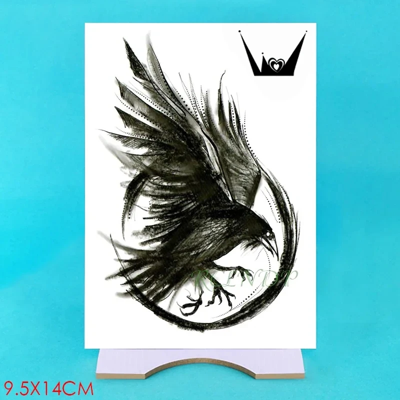 Waterproof Temporary Tattoo Sticker eagle Crow Gothic eye Fake Tatto Flash Tatoo Hand back Arm  art Tattoos for boy Women Men