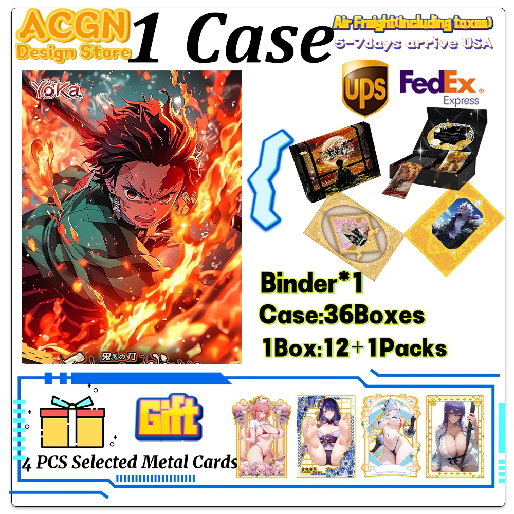 

2025 новейший чехол, оптовая продажа, YOKA, культура, убийца демонов, коллекционная коробка Shinobu, играющая коллекционная карта, CCG TCG, художественный подарок