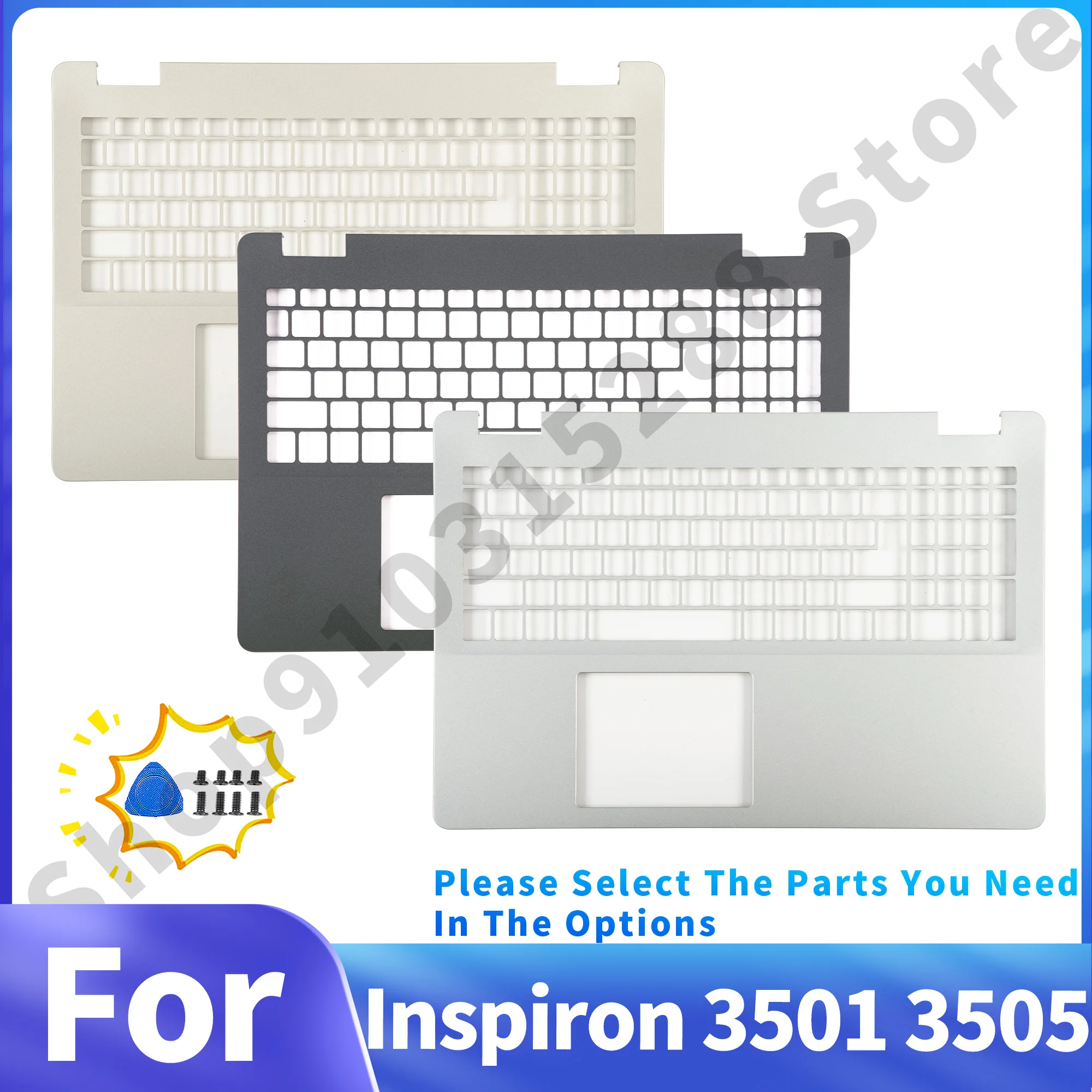 غطاء علوي جديد لسلسلة Inspiron 3501 3502 3505 Palmrest مع إصلاح أجزاء الكمبيوتر المحمول من النوع C 06NKT0 0VHDVT 0JHW9R 0HGKJK 15.6 بوصة