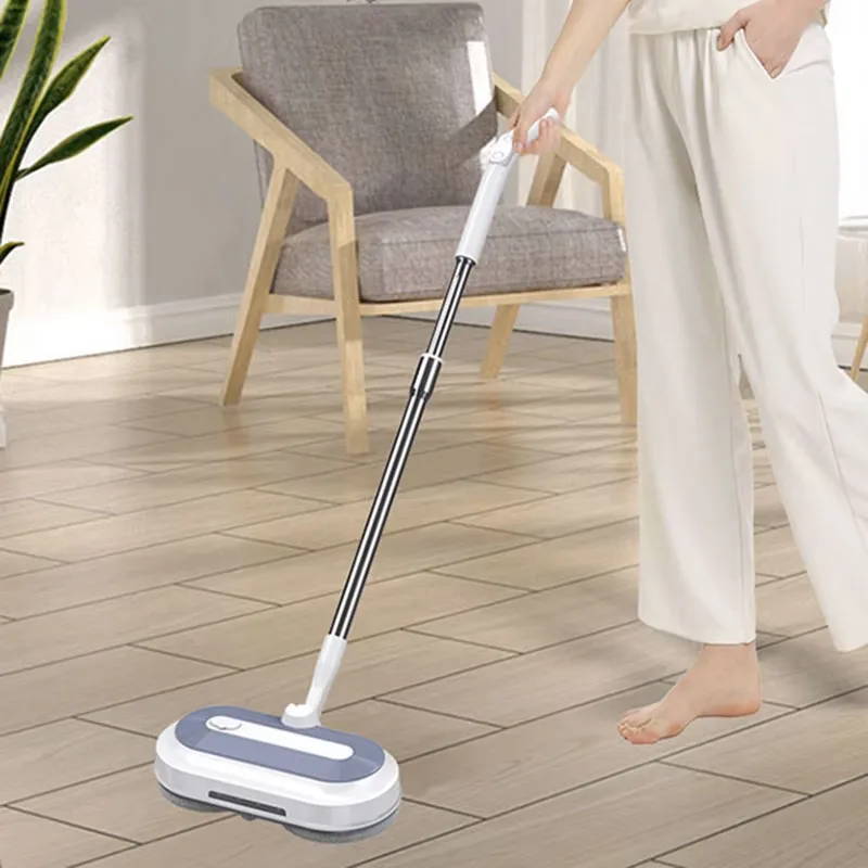 ممسحة أرضية كهربائية لاسلكية 2000 مللي أمبير بطارية مطحنة رش ممسحة أرضيات كهربائية دوارة ممسحة مياه منظف مع إضاءة LED