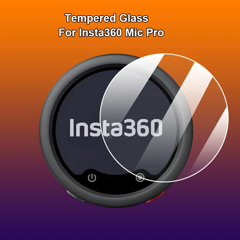 For Insta360 Mic Pro Clear Tempered Glass 9H 2.5D Premium Screen Protector Protection Film