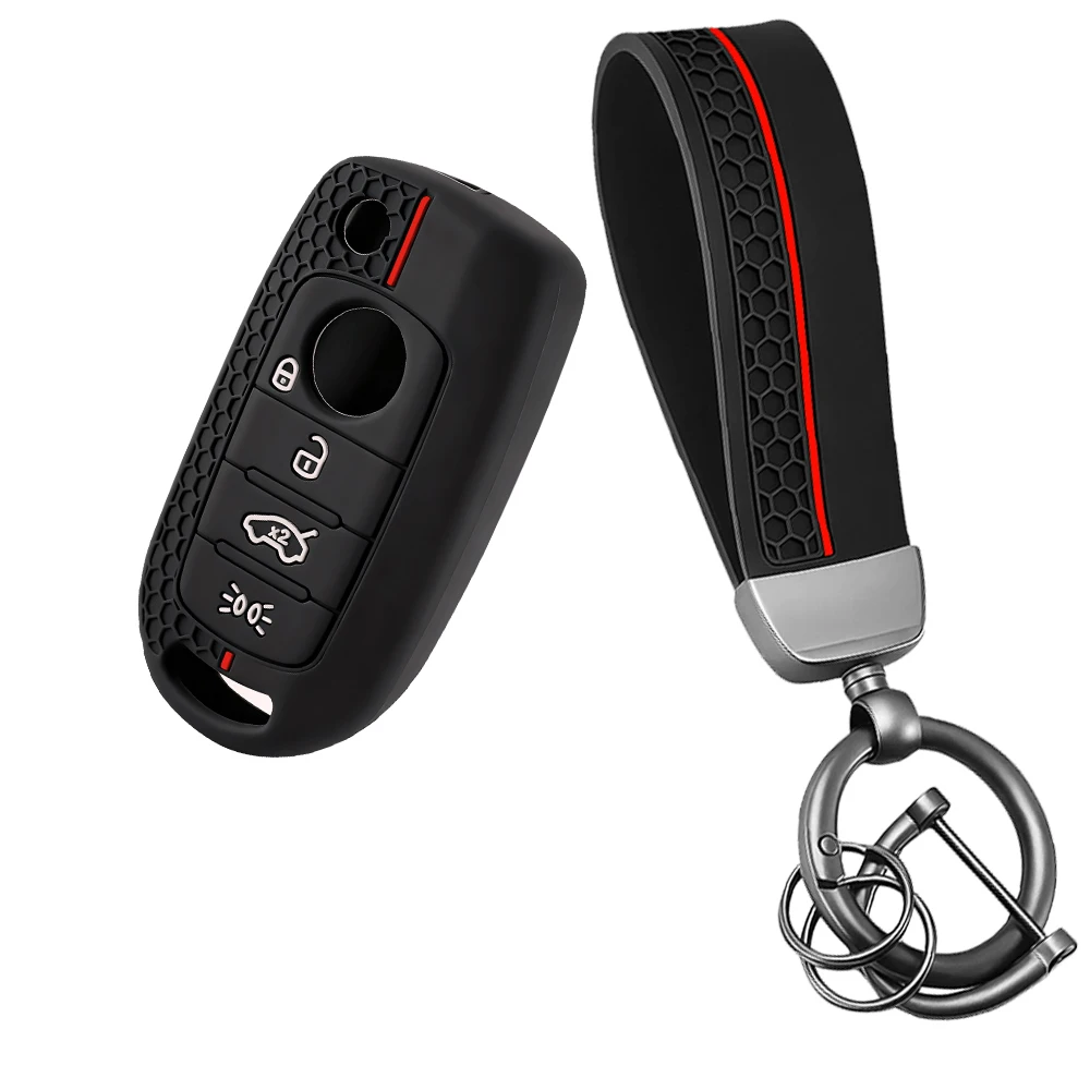 Funda de silicona para llave de Fiat Cronos Egea 500X Toro Tipo, para Dodge Neon, carcasa protectora para llave sin llave, protector de llavero.
