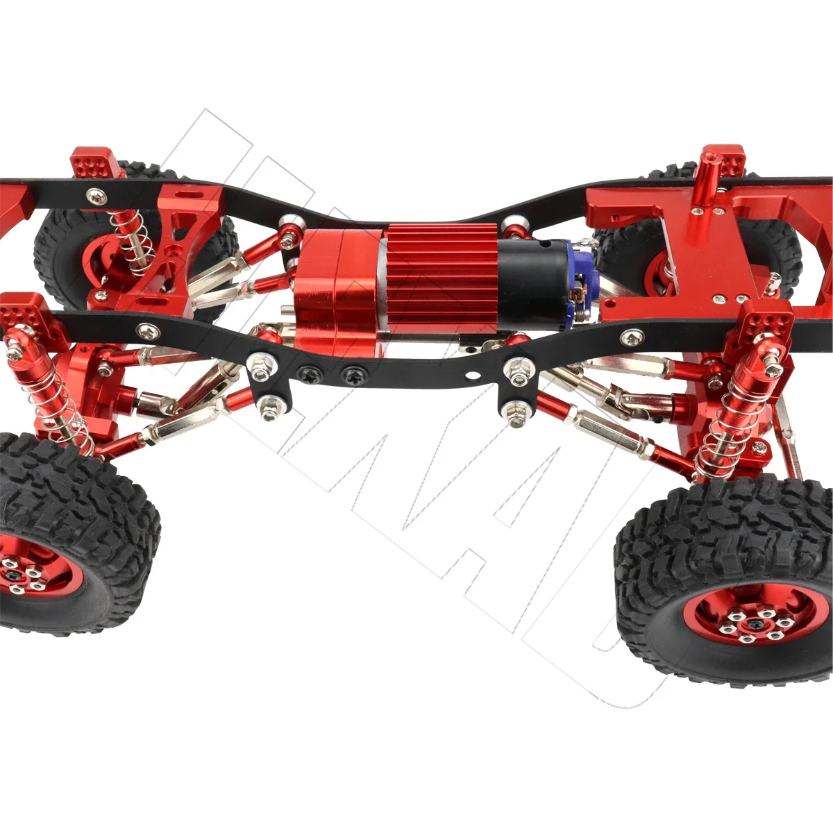 Metal Assembled Frame Chassis Axle Gearbox Pull Rod Set Parts Accessories Whole Upgrade for WPL C14 C24 1/16 4WD RC Car