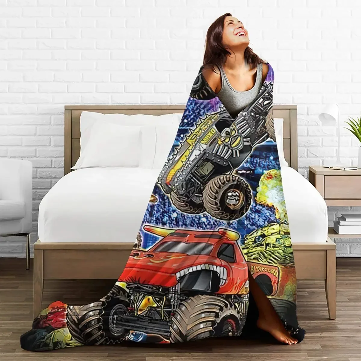 

Jam Thrill Game Baby Blanket Flannel Autumn/Winter Multi-function Warm Throw Monster Blankets for Bedding Car Plush Thin Quilt