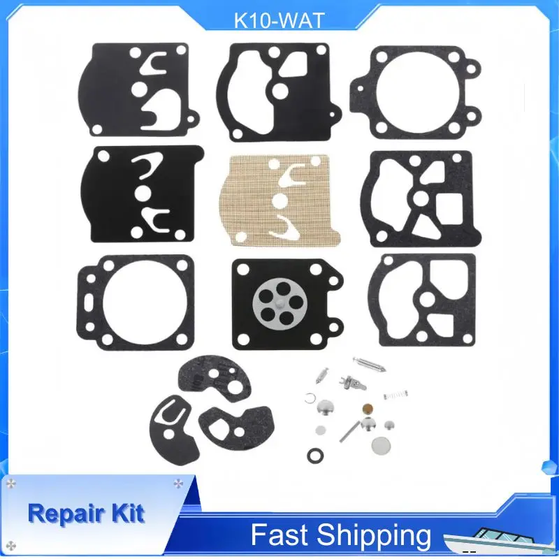 K10-WAT Carburetor Diaphragm Gasket Needle Repair Kit For Walbro Wa-1 Wa-10 Wa-100 Wa-101 Wa-102 Wa-103 4600 4700 730 WA WT Carb