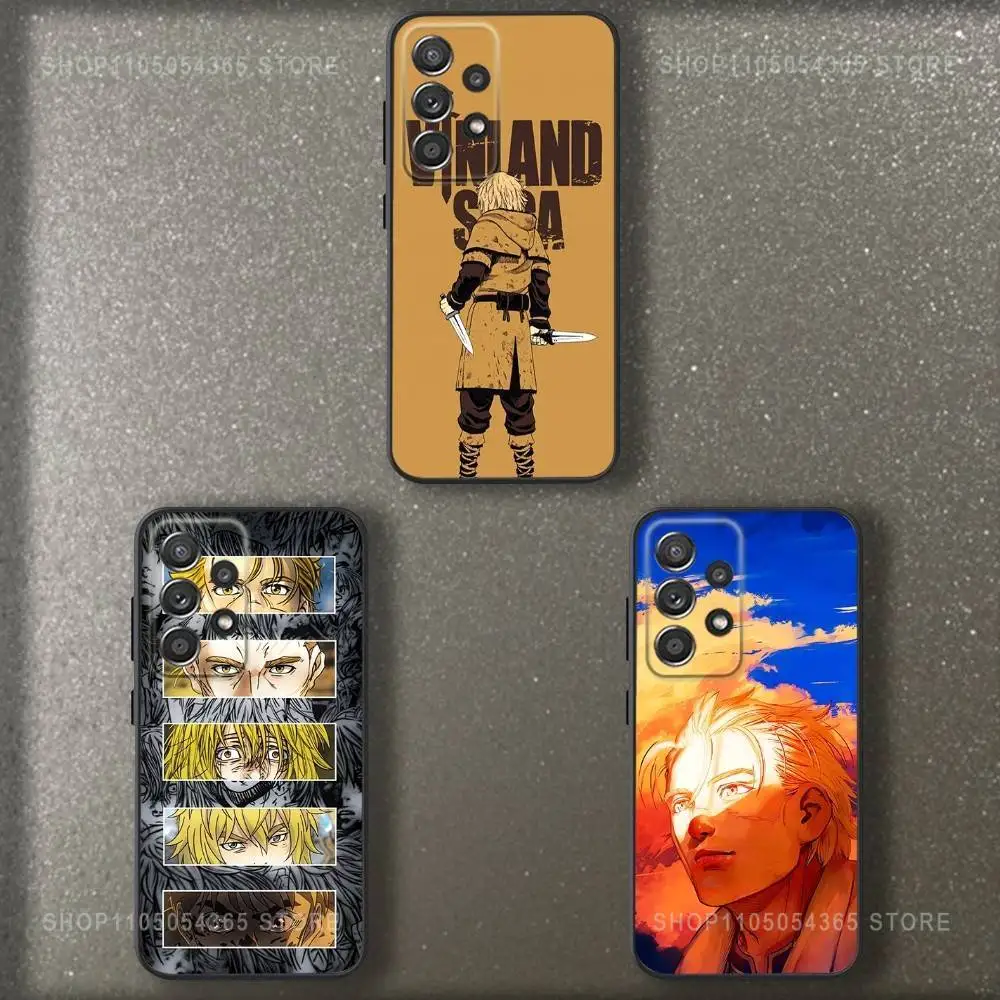 

V-Vinlands Anime S-Saga Phone Case For Samsung S 25,24,23,22,30,21,10,9,Ultra,Plus,Lite,FE,4,5 G Soft Black Case