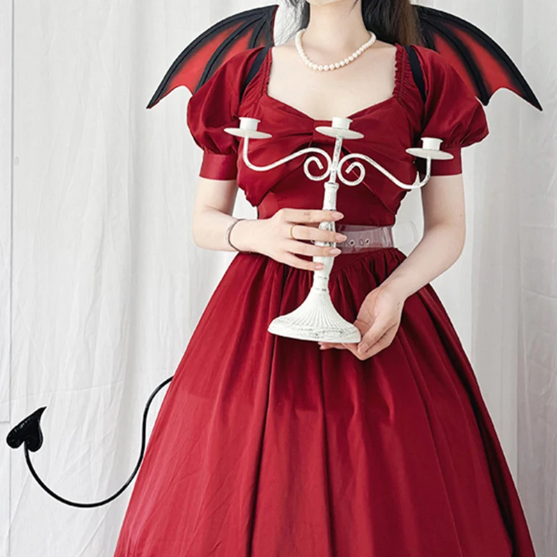 リトルデーモンスイートハートテールユニバーサルブラックバットテールウエストバンドアローハートスタイル調節可能なコスプレ衣装パーティーアクセサリー