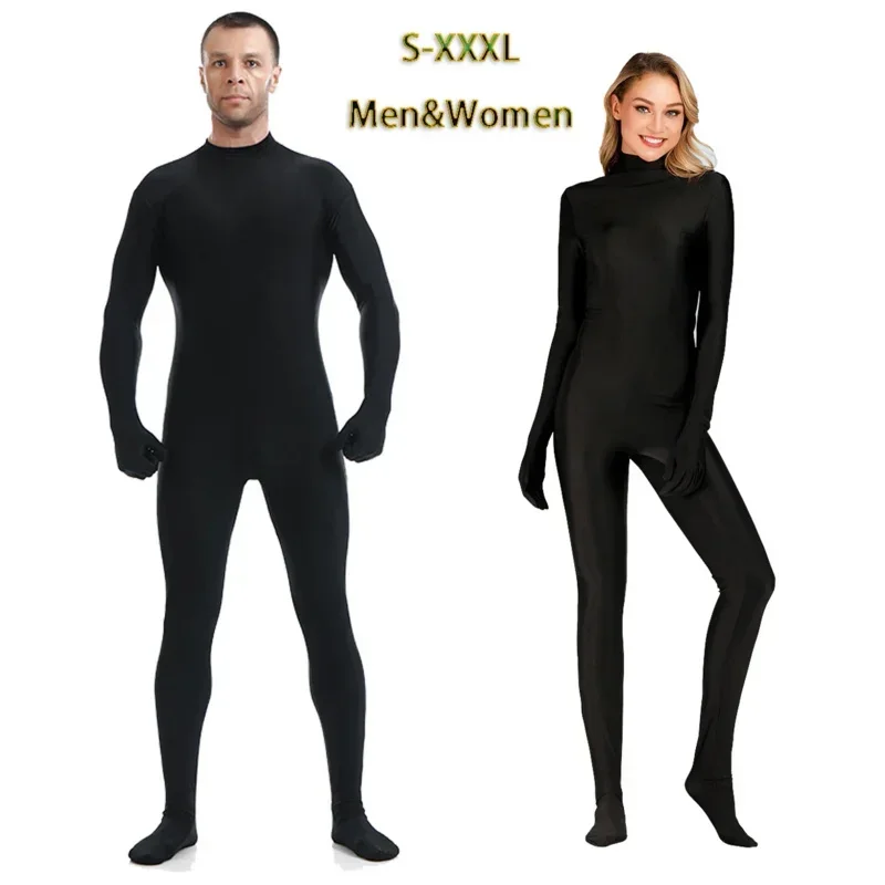 Mannen spandex Zentai tweede huid bodysuit vrouwen Zentai pak op maat plus size strakke jumpsuit volledig pak cosplay kostuum