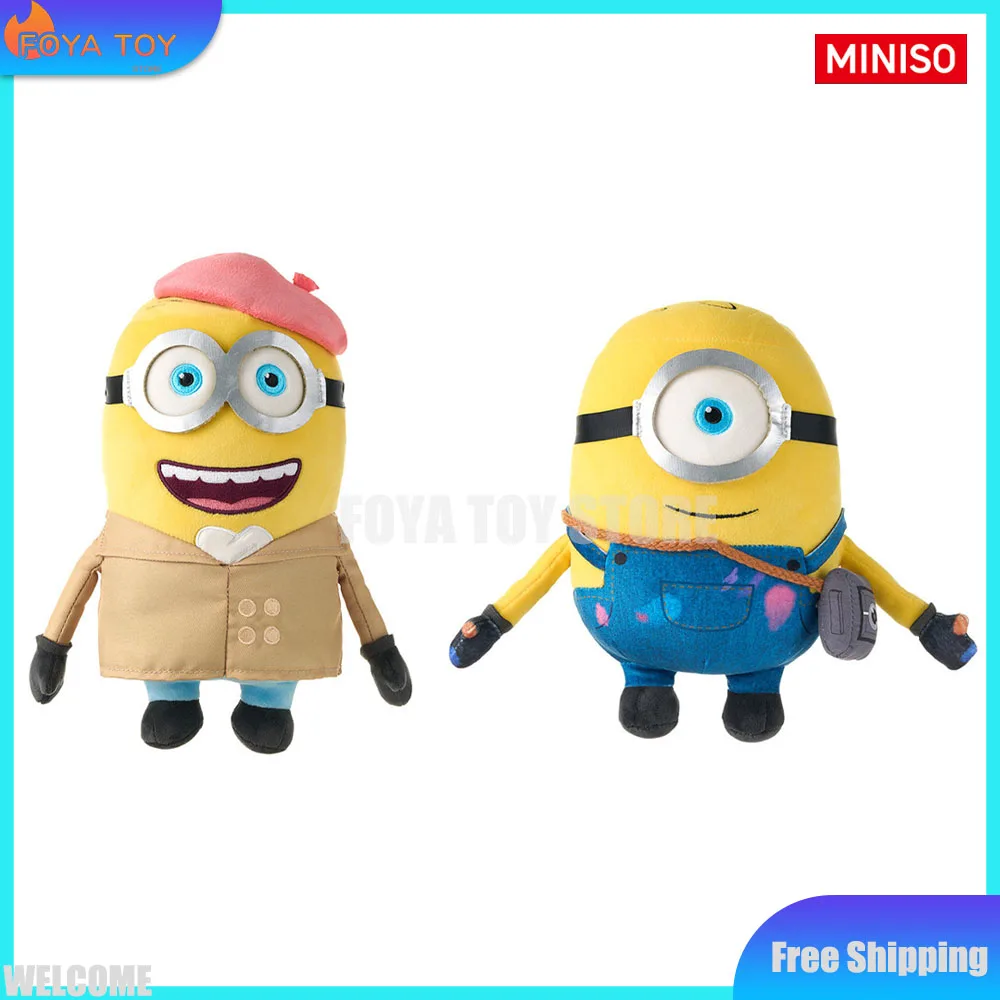 Nuevo Peluche Original MINISO Minions: La Ascensión de Gru, Caja Sorpresa, Muñeco de Peluche No.10, James Henry, Personaje de Anime, Decoración de Habitación, Regalos